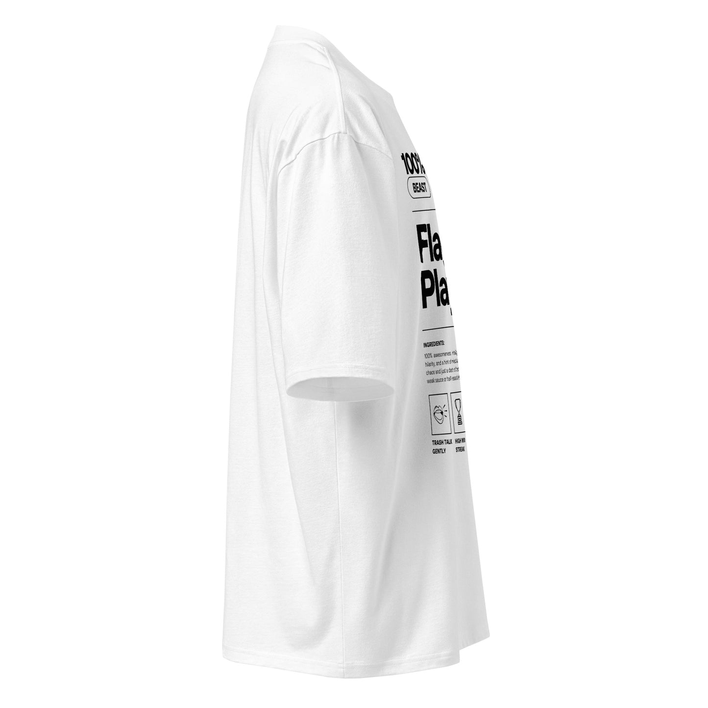 100% Flag Player - Oversized heavyweight flag football t-shirt