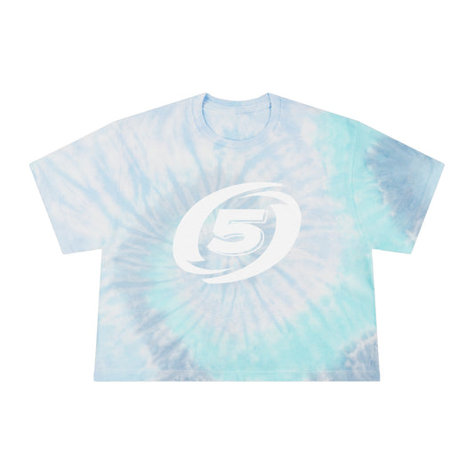 Tie-Dye Crop Tee — Pastel Spiral Graphic