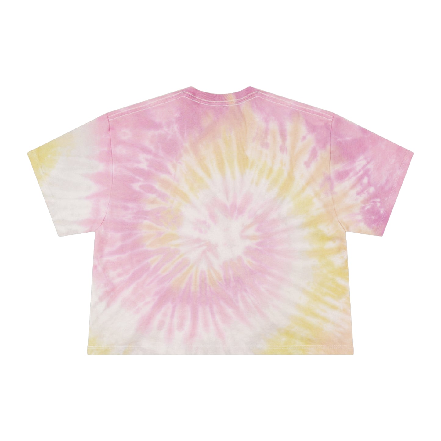 Tie-Dye Crop Tee — Pastel Spiral Graphic