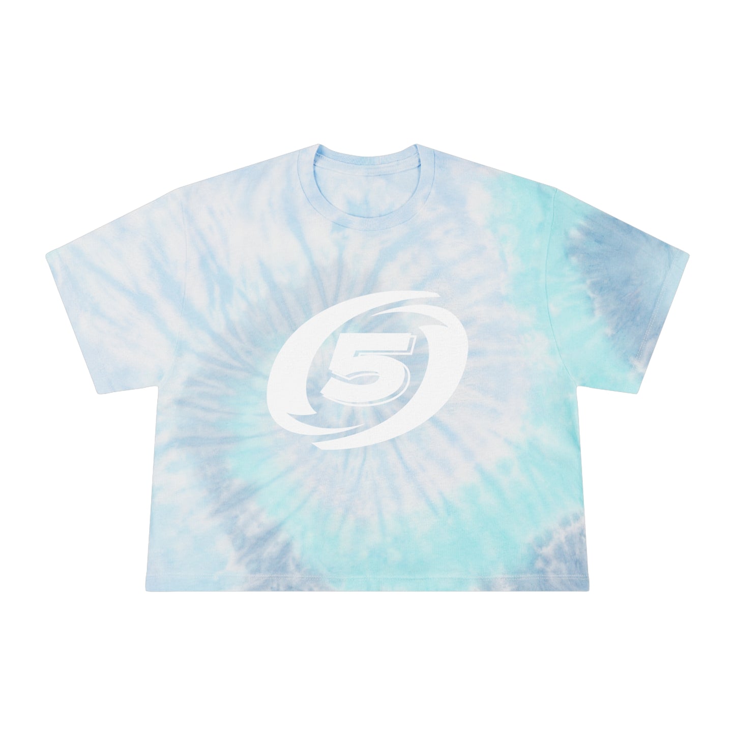 Cat-5 - Don't Get Caught in the Cat-5 Women's Tie-Dye Crop Tee