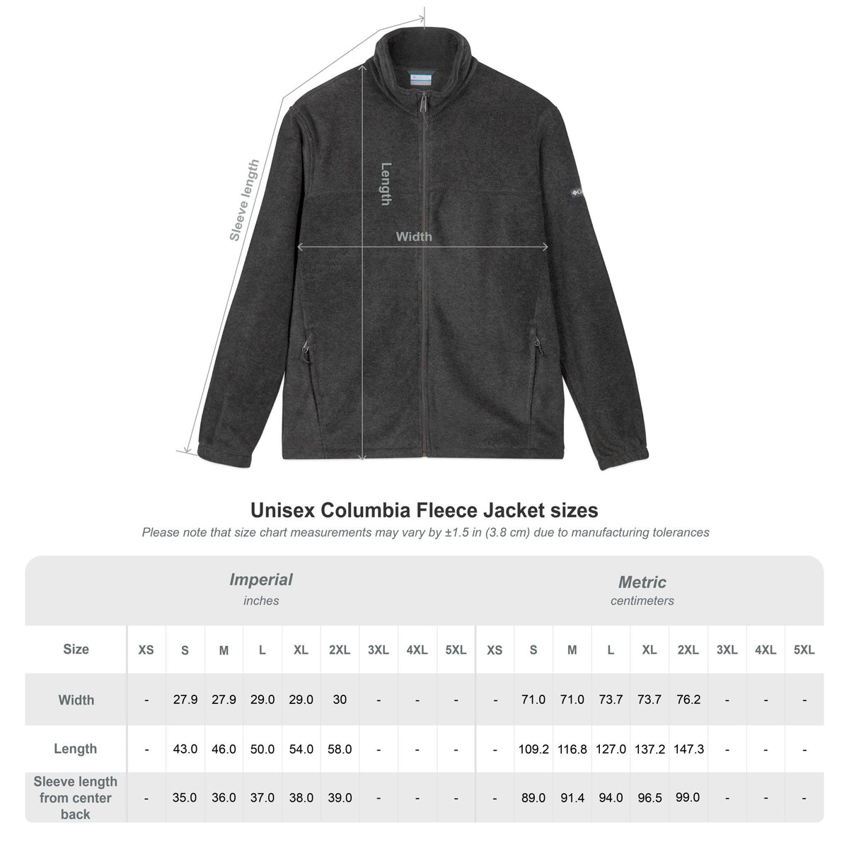 Cat-5 Embroidered Columbia Fleece Jacket