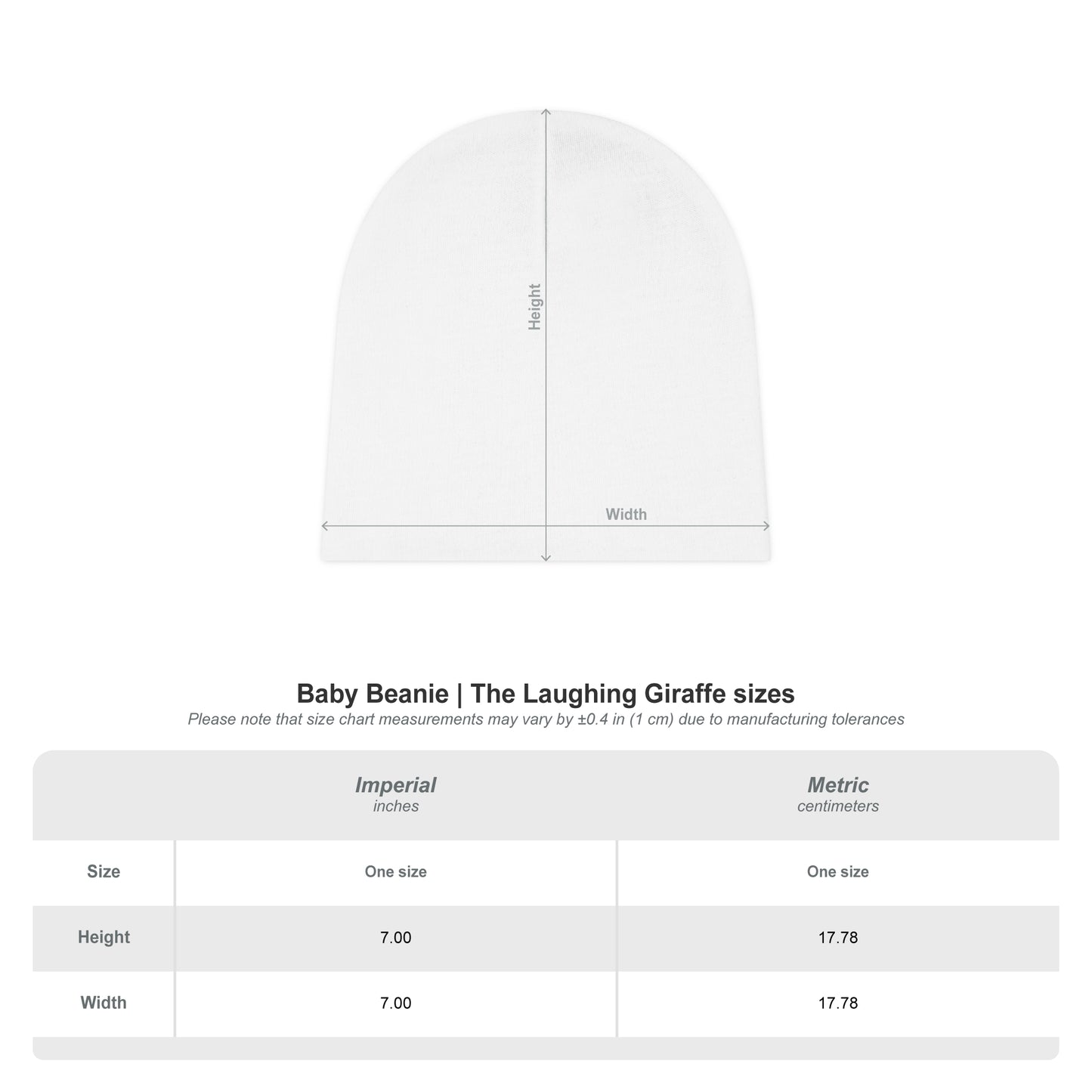 HoMZ Baby Beanie — All-Over Print "HoMz" Logo Pattern