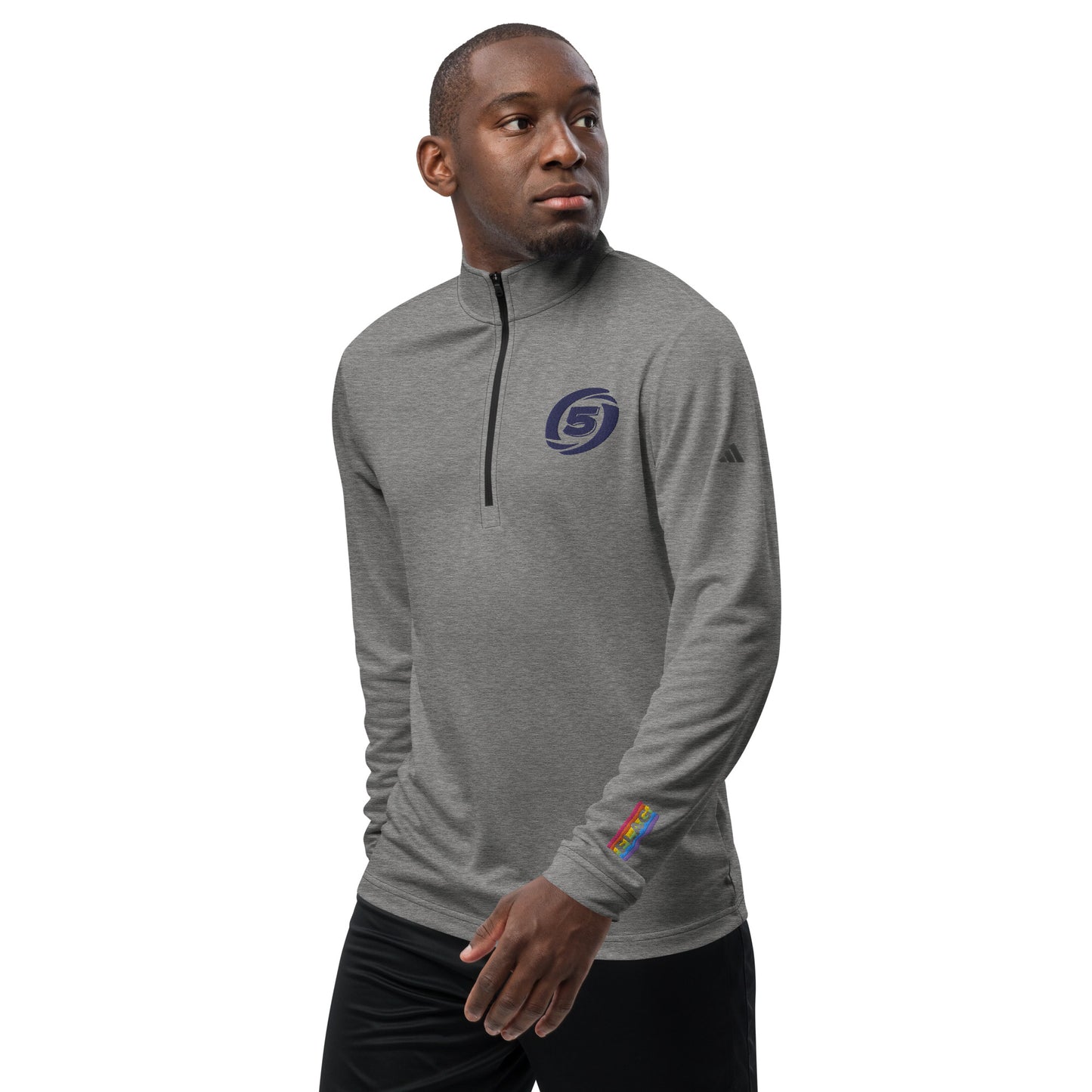 Cat-5 and Pride Flag logo Quarter zip pullover | Adidas