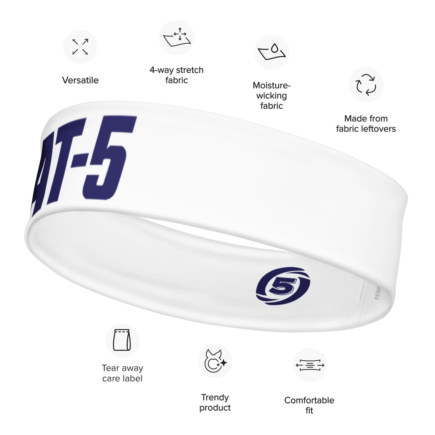 Cat-5 White Headband