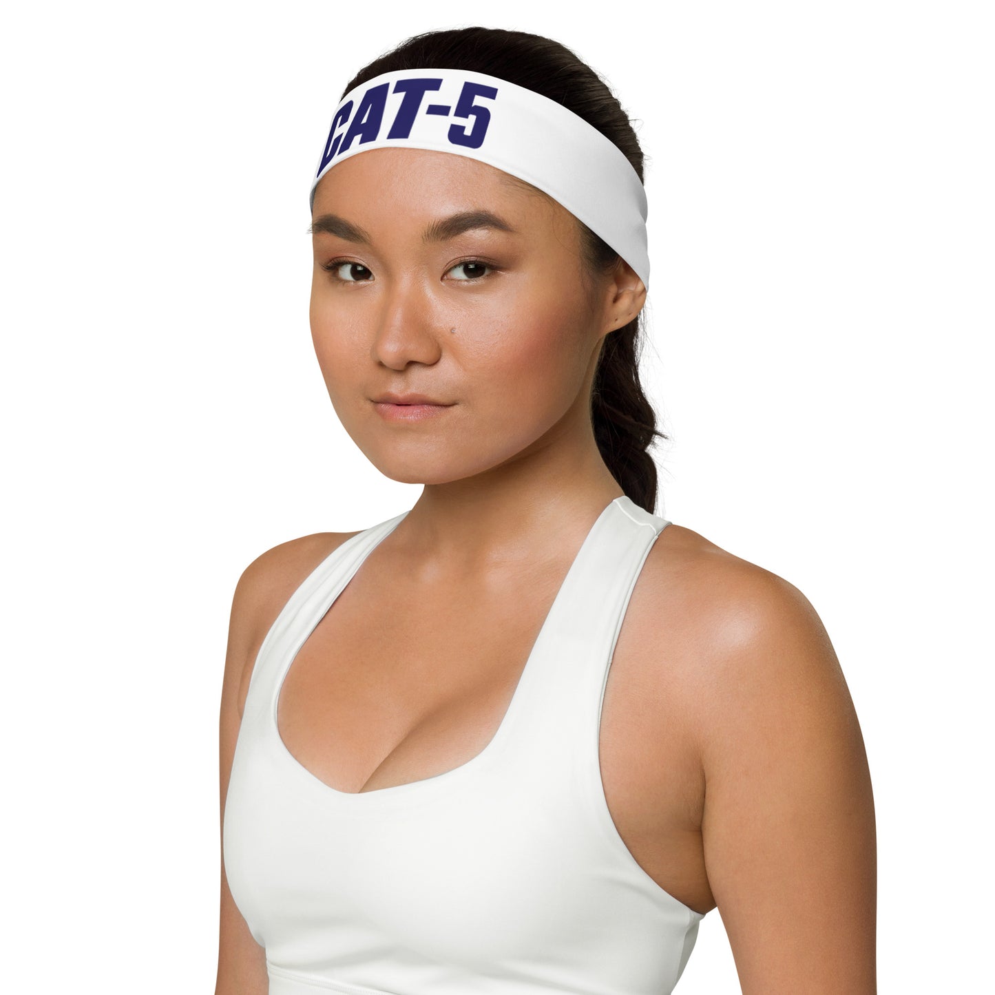 Cat-5 White Headband