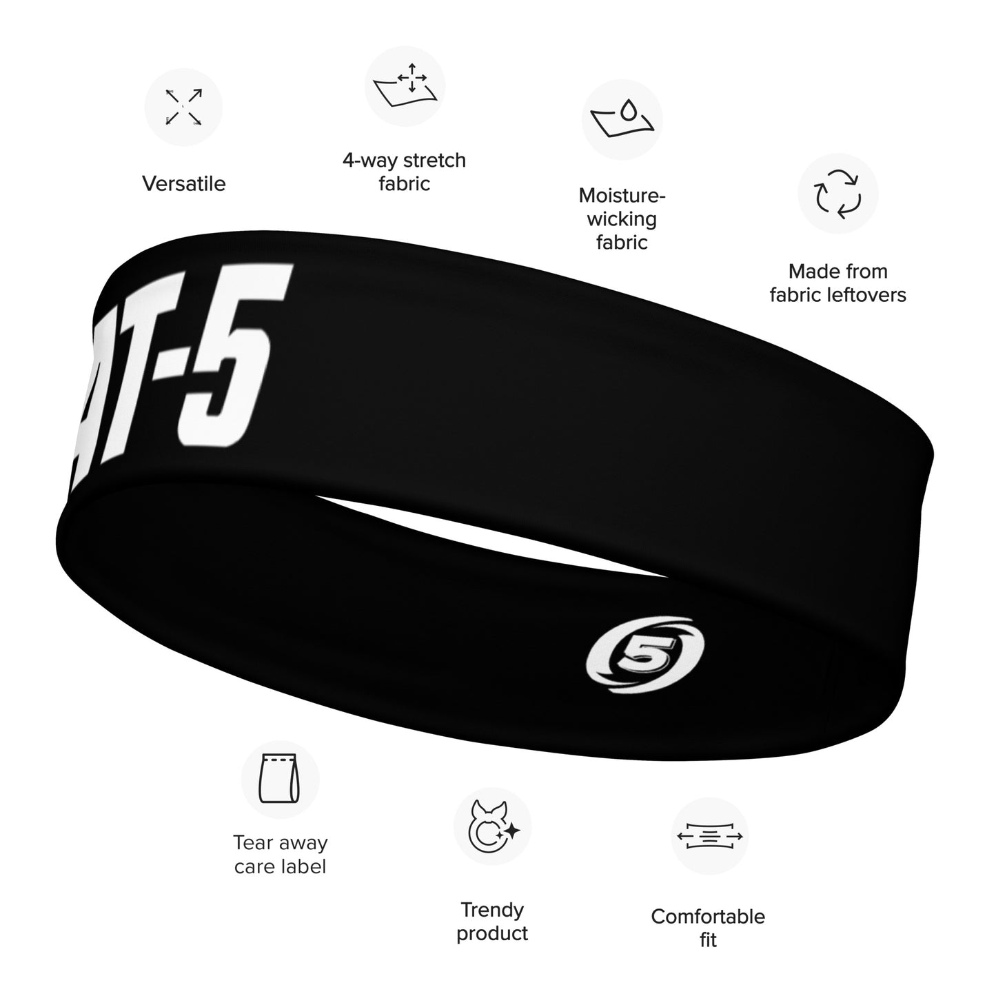 Cat-5 Black Headband