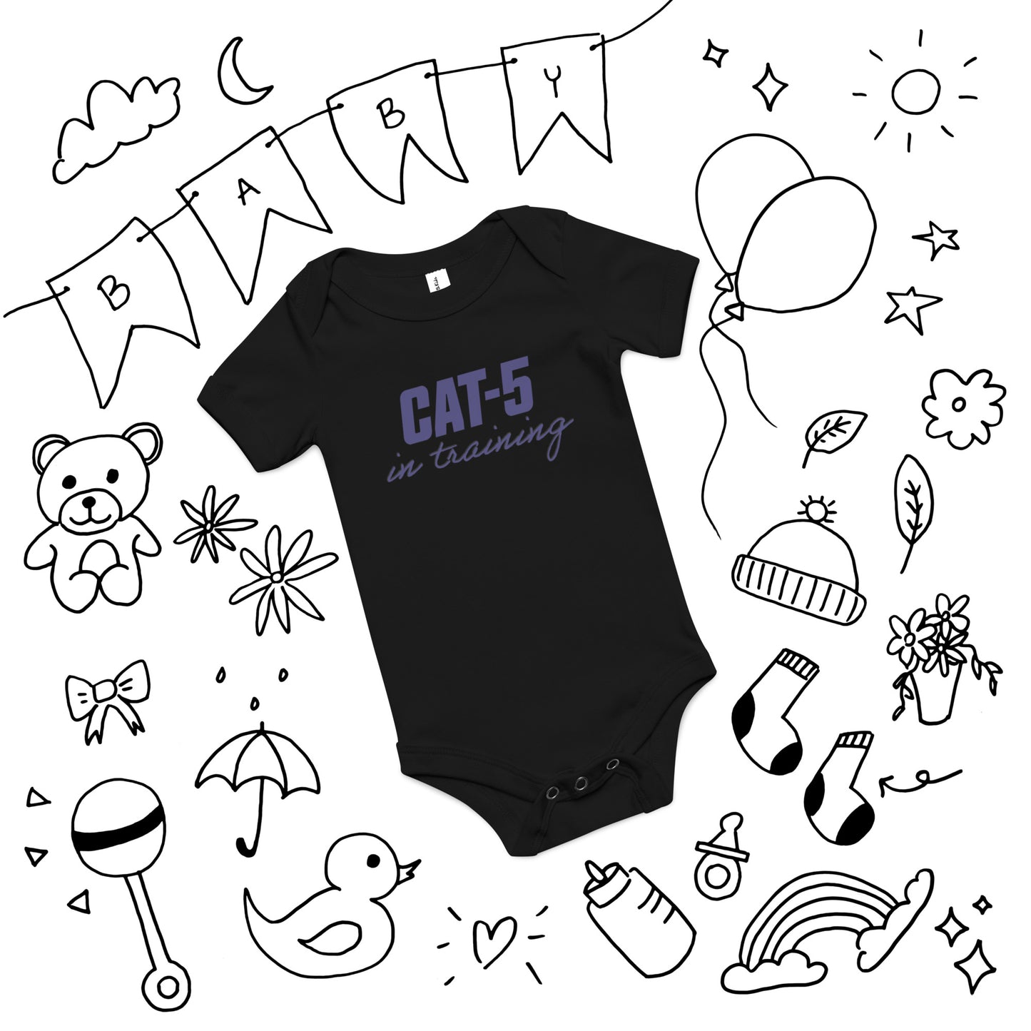 Cat-5 In Training | Baby short sleeve one piece