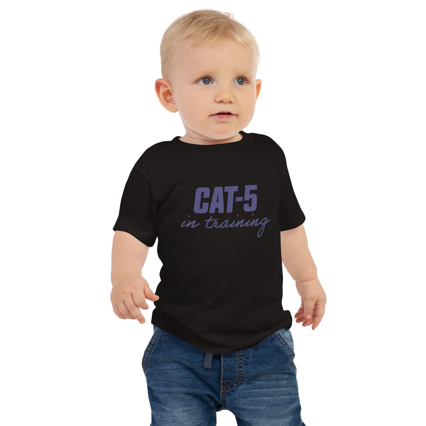 Cat-5 in training | Baby Jersey Short Sleeve Tee