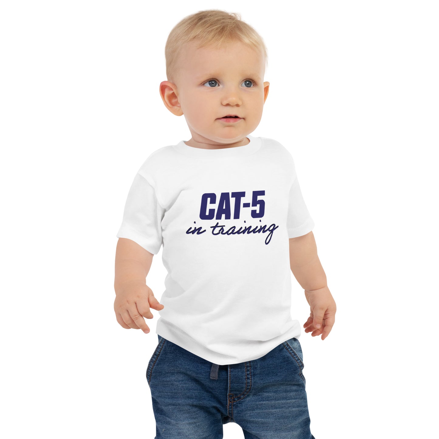 Cat-5 in training | Baby Jersey Short Sleeve Tee