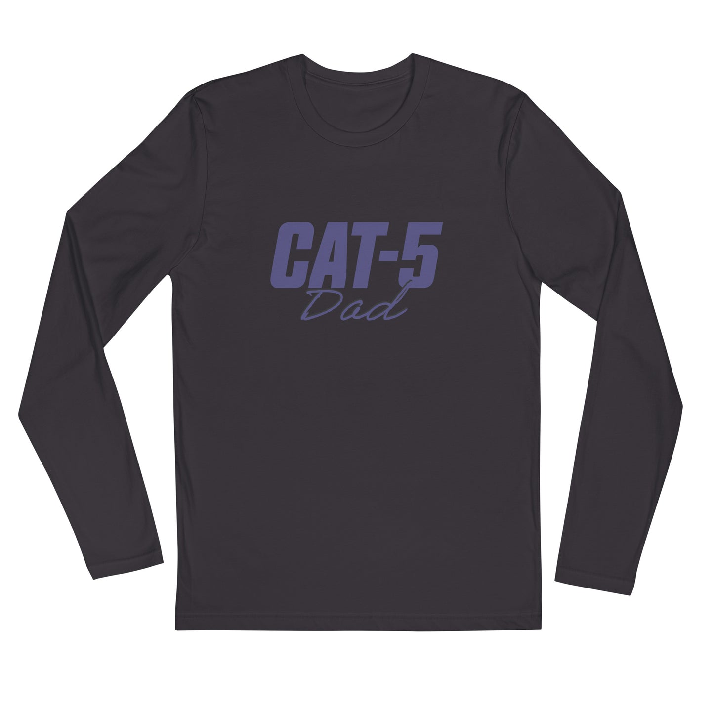 Cat-5 Dad | Long Sleeve Fitted Crew