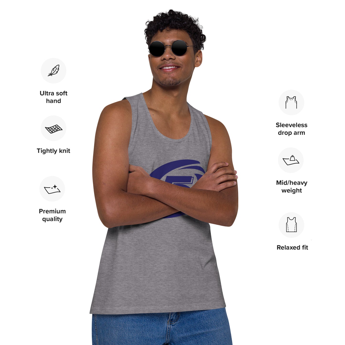 Cat-5 logo Men’s premium tank top