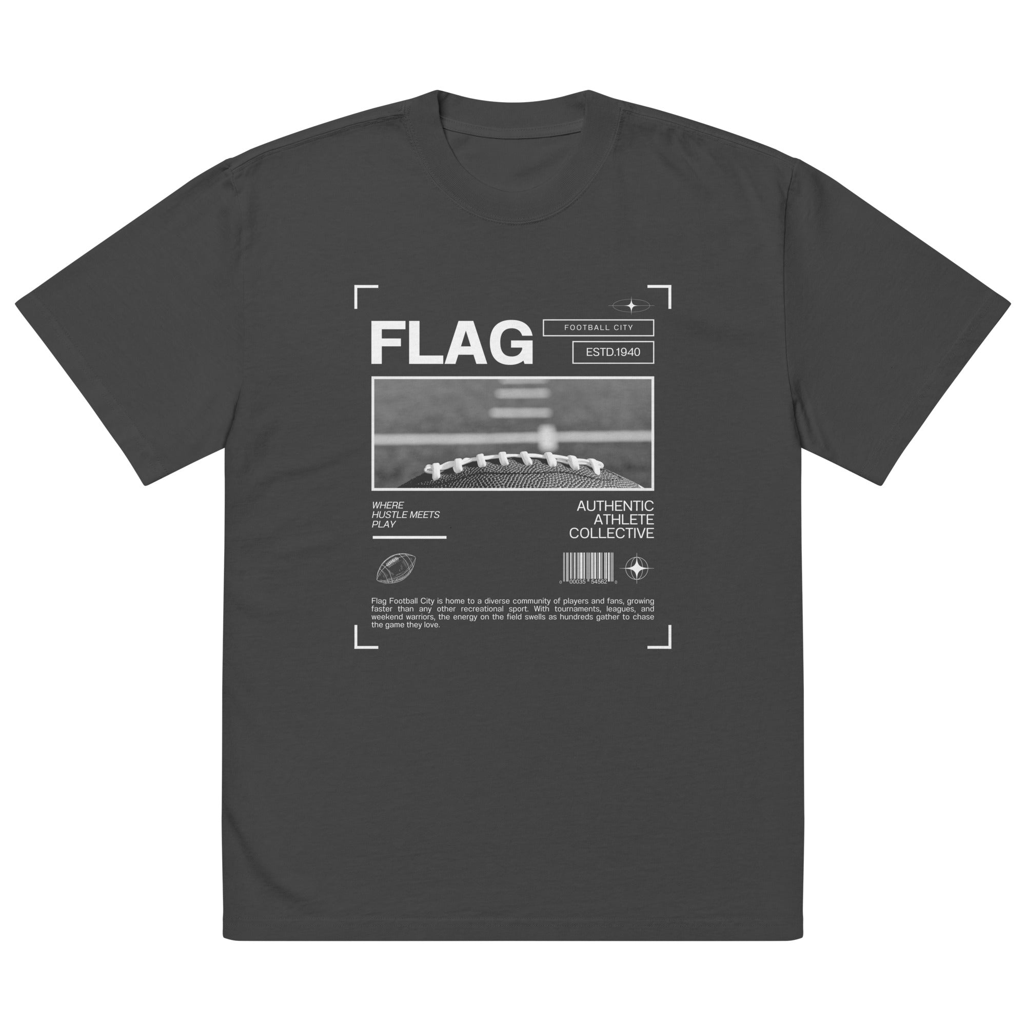 Flag Football City | Oversized faded t-shirt – Flag Football Shirts