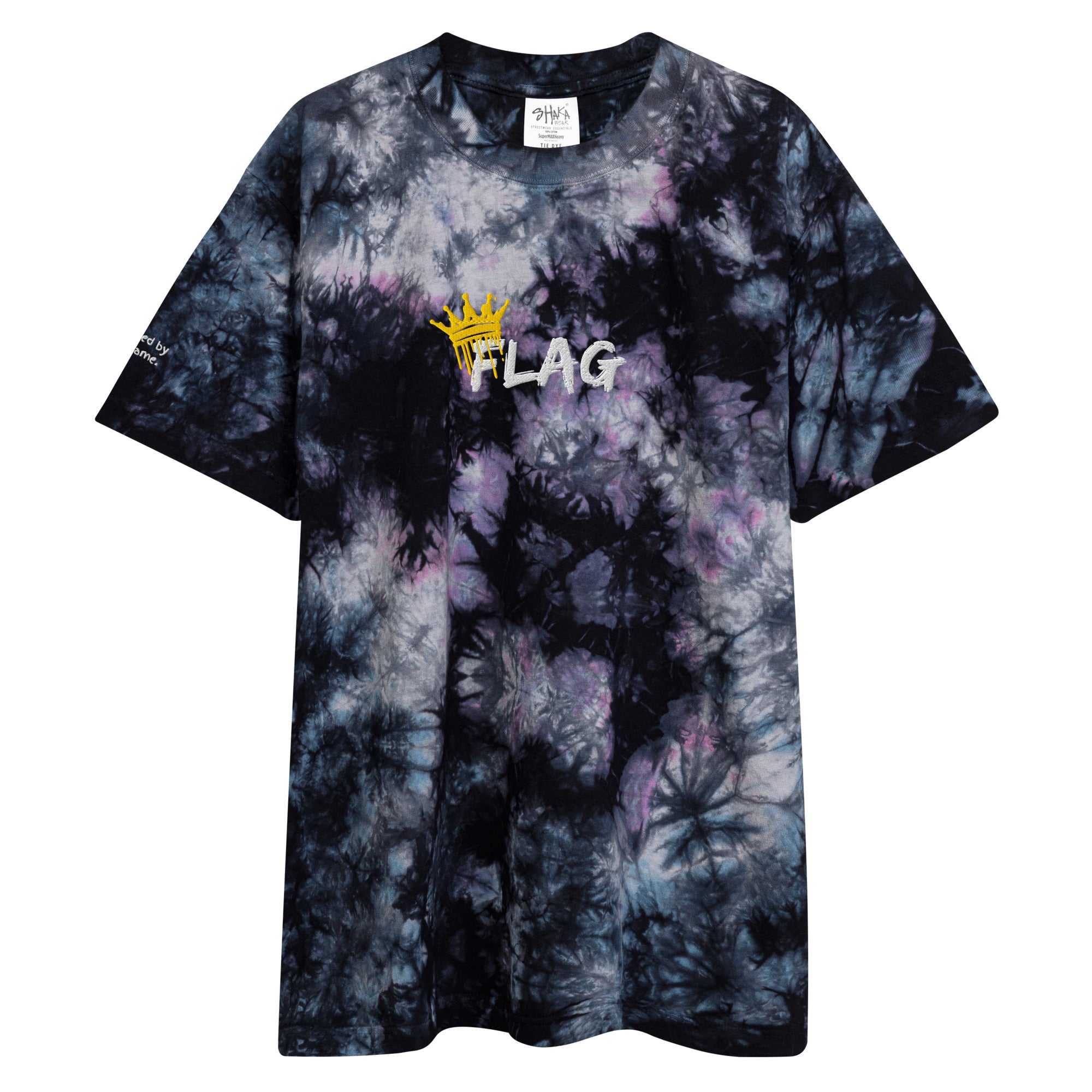 Crowned By The Game | Flag Football Oversized tie-dye t-shirt