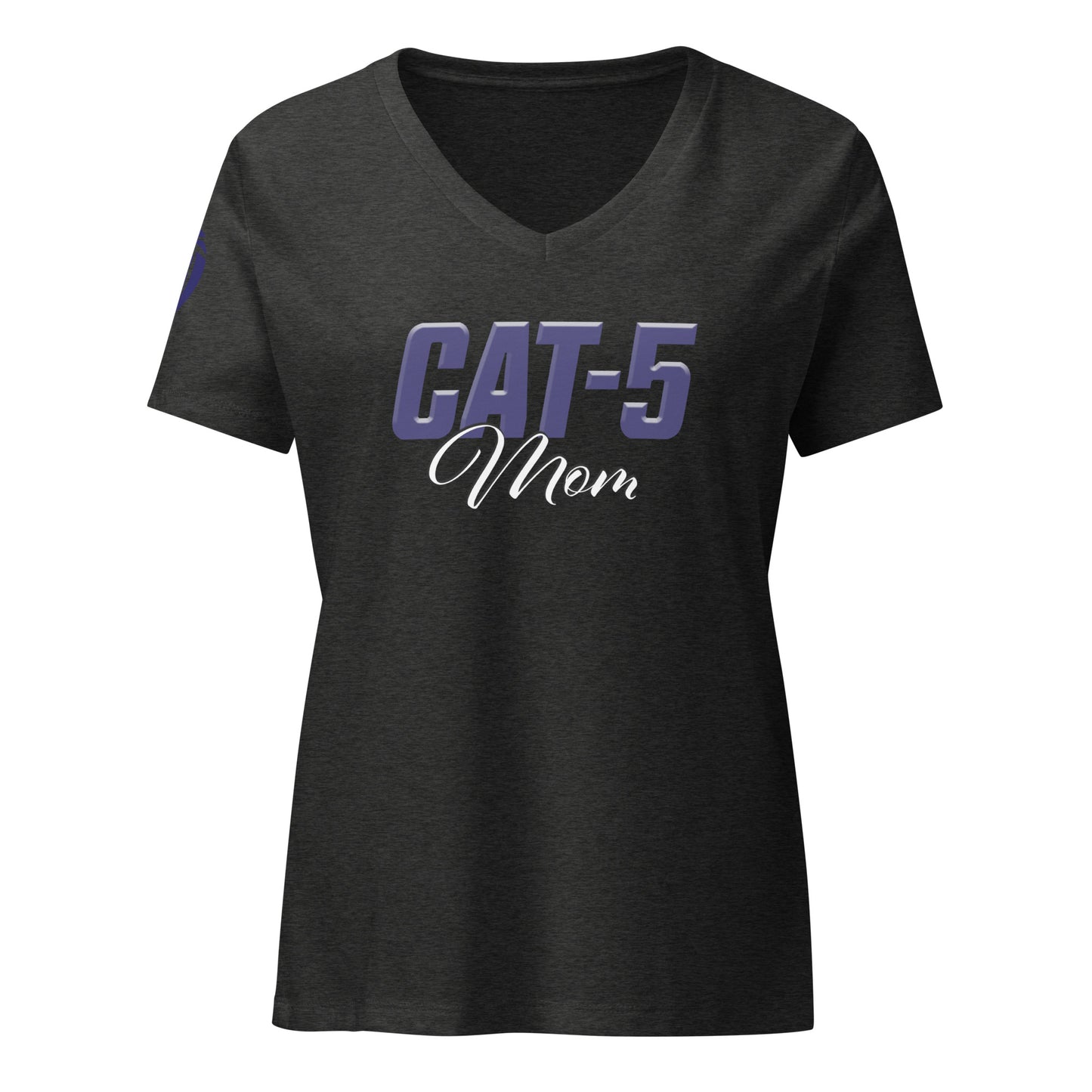 Cat-5 Mom | Women’s Flag Football relaxed v-neck t-shirt